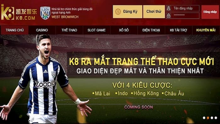 Tham gia cá cược tại k8 có tỷ lệ kèo cược đa dạng