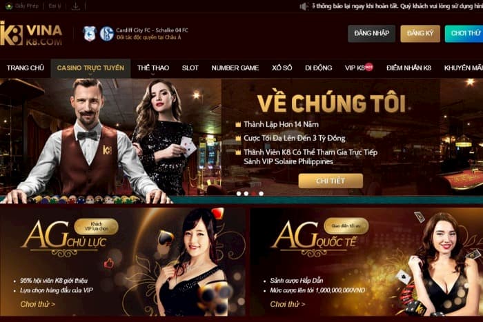 K8 là địa chỉ chơi casino uy tín, an toàn bạn không nên bỏ lỡ