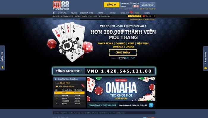 Phần thưởng nhận được qua các trò casino của M88 được đánh giá tương đối cao 